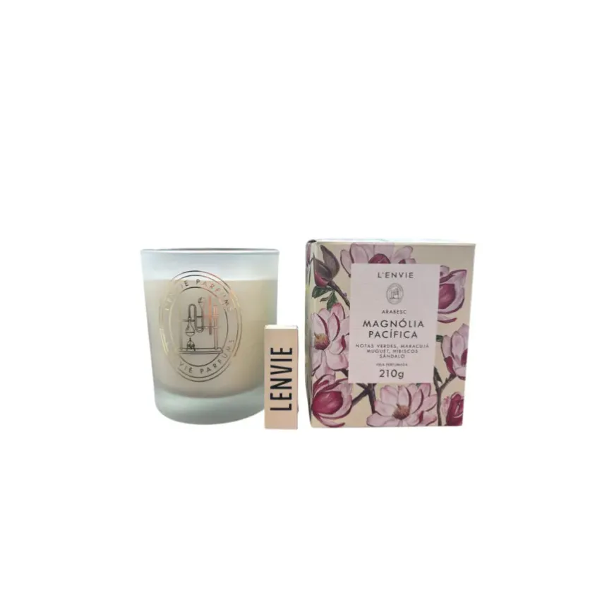 Vela Perfumada Magnólia Pacífica 210g Lenvie