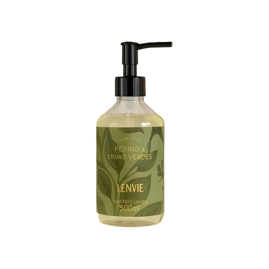 Sabonete Líquido Pepino e Ervas Verdes 500ml Lenvie