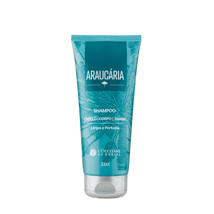 Shampoo Cabelo Corpo Barba Araucária 200ml Loccitane