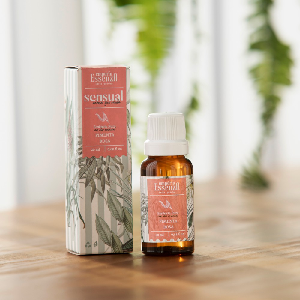 ESSÊNCIA PURA PIMENTA ROSA 20ML (SENSUAL) EMPÓRIO ESSENZA