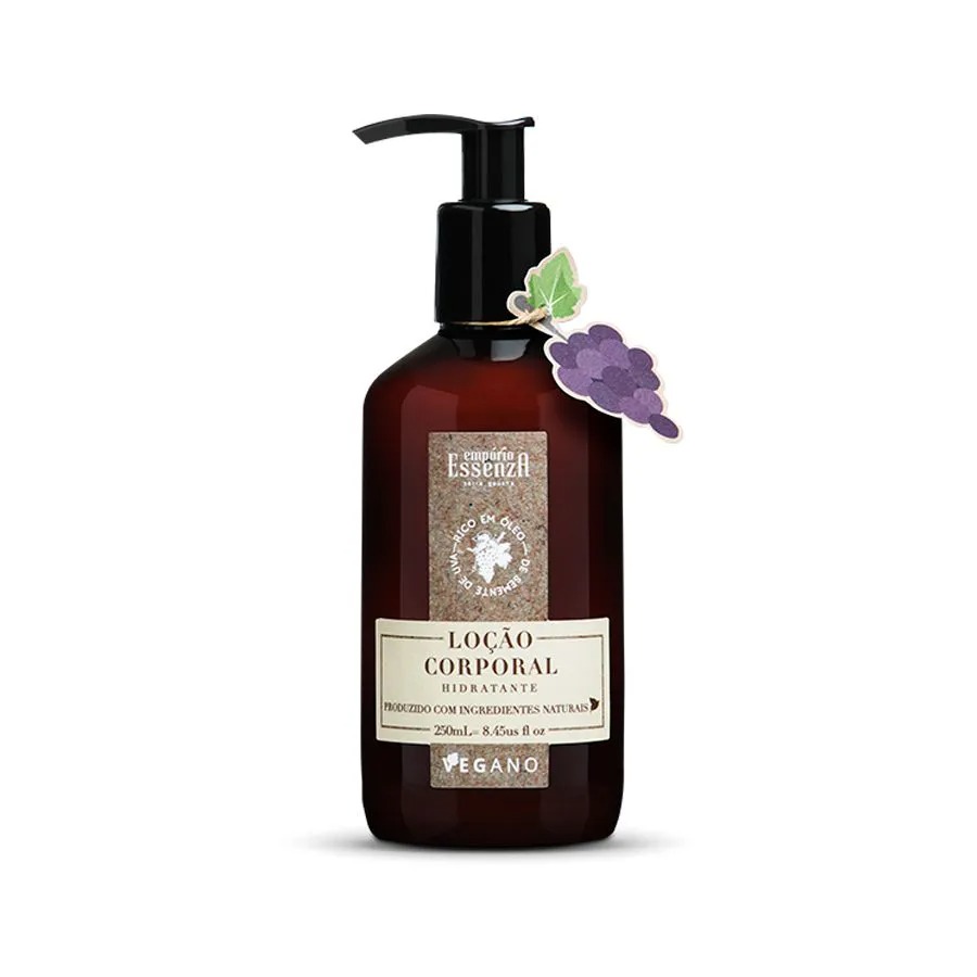 LOÇÃO HIDRATANTE CORPORAL UVA VEGANO 250ML EMPÓRIO ESSENZA